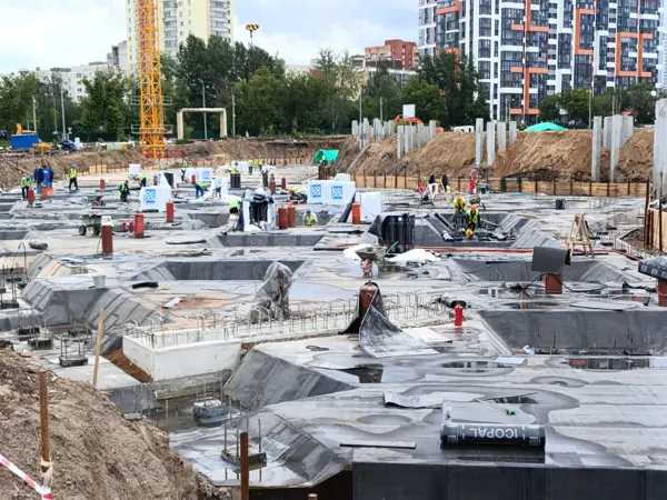Монтаж подземной гидроизоляции — фотография с объекта №3
